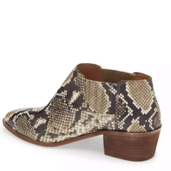 NIB Madewell Low Chelsea Boots In Snake Embossed Leather M3463 - Picture 2 of 8